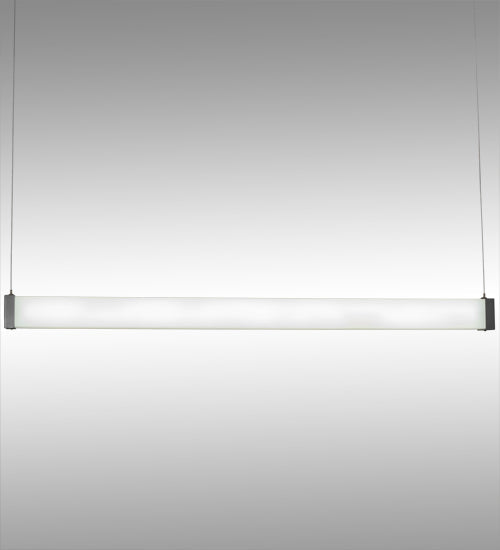 Meyda Lighting Quadrato 48" LED Weatherable Silver Livello Pendant Light With White Statuario Idalight Shade
