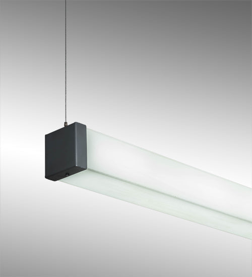 Meyda Lighting Quadrato 48" LED Weatherable Silver Livello Pendant Light With White Statuario Idalight Shade