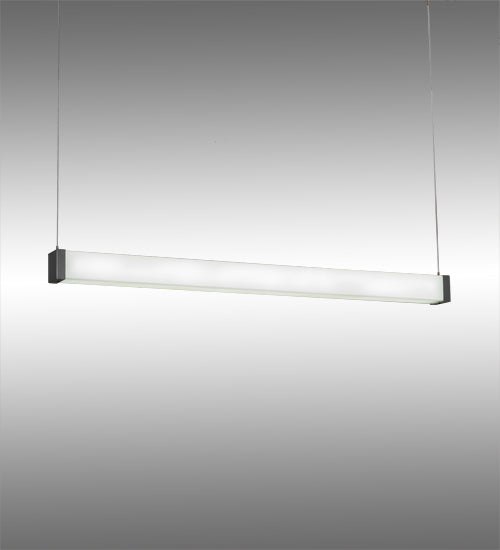 Meyda Lighting Quadrato 48" LED Weatherable Silver Livello Pendant Light With White Statuario Idalight Shade