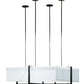 Meyda Lighting Quadrato 48" Natural Steel Brew Pendant Light With White Frosted Statuario Idalight Shade