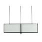 Meyda Lighting Quadrato 48" Natural Steel Brew Pendant Light With White Frosted Statuario Idalight Shade