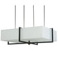 Meyda Lighting Quadrato 48" Natural Steel Brew Pendant Light With White Frosted Statuario Idalight Shade