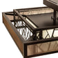 Meyda Lighting Quadrato 48" Oil Rubbed Bronze Rich Umador Semi-flush Mount Light With Brown & Beige Shade