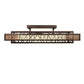 Meyda Lighting Quadrato 48" Oil Rubbed Bronze Rich Umador Semi-flush Mount Light With Brown & Beige Shade