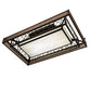 Meyda Lighting Quadrato 48" Oil Rubbed Bronze Rich Umador Semi-flush Mount Light With Brown & Beige Shade