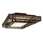 Meyda Lighting Quadrato 48" Oil Rubbed Bronze Rich Umador Semi-flush Mount Light With Brown & Beige Shade