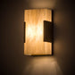 Meyda Lighting Quadrato 5" 2-Light Gold Metallic Vicio Wall Sconce With Creme Carrare Idalight Shade Glass