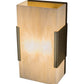 Meyda Lighting Quadrato 5" 2-Light Gold Metallic Vicio Wall Sconce With Creme Carrare Idalight Shade Glass