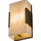 Meyda Lighting Quadrato 5" 2-Light Gold Metallic Vicio Wall Sconce With Creme Carrare Idalight Shade Glass