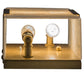 Meyda Lighting Quadrato 5" 2-Light Gold Metallic Vicio Wall Sconce With Creme Carrare Idalight Shade Glass