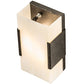 Meyda Lighting Quadrato 5" 2-Light Golden Bronze Vicio Wall Sconce With Creme Carrara Idalight Shade