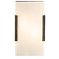 Meyda Lighting Quadrato 5" 2-Light Golden Bronze Vicio Wall Sconce With Creme Carrara Idalight Shade