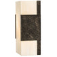 Meyda Lighting Quadrato 5" 2-Light Golden Bronze Vicio Wall Sconce With Creme Carrara Idalight Shade