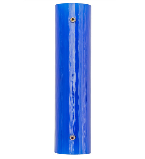 Meyda Lighting Quadrato 5" 2-Light Nickel Mist Wall Sconce With Mist Blue Shade Glass