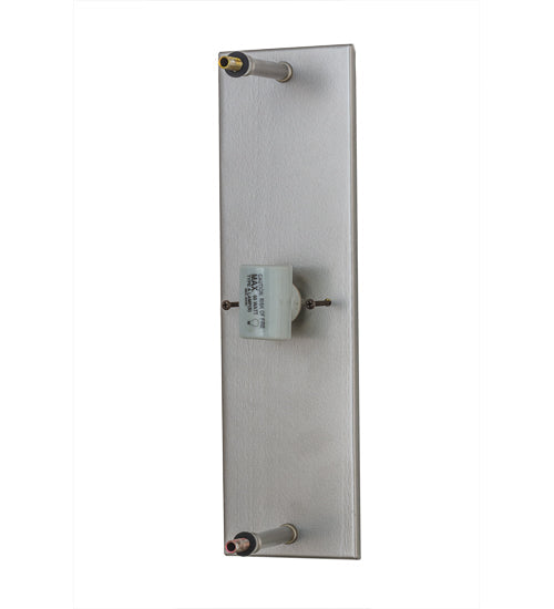 Meyda Lighting Quadrato 5" 2-Light Nickel Mist Wall Sconce With Mist Blue Shade Glass