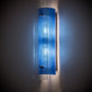 Meyda Lighting Quadrato 5" 2-Light Nickel Mist Wall Sconce With Mist Blue Shade Glass