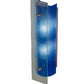 Meyda Lighting Quadrato 5" 2-Light Nickel Mist Wall Sconce With Mist Blue Shade Glass