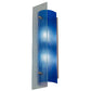 Meyda Lighting Quadrato 5" 2-Light Nickel Mist Wall Sconce With Mist Blue Shade Glass
