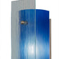 Meyda Lighting Quadrato 5" 2-Light Nickel Mist Wall Sconce With Mist Blue Shade Glass