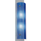 Meyda Lighting Quadrato 5" 2-Light Nickel Mist Wall Sconce With Mist Blue Shade Glass