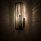 Meyda Lighting Quadrato 5" Cinnamon Coffee Metallic Darien Wall Sconce With Clear Seeded Shade Glass