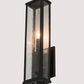 Meyda Lighting Quadrato 5" Cinnamon Coffee Metallic Darien Wall Sconce With Clear Seeded Shade Glass