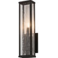 Meyda Lighting Quadrato 5" Cinnamon Coffee Metallic Darien Wall Sconce With Clear Seeded Shade Glass