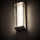 Meyda Lighting Quadrato 5" LED Polished Nickel Wall Sconce With Clear & Frosted Clear Shade Glass
