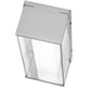 Meyda Lighting Quadrato 5" LED Polished Nickel Wall Sconce With Clear & Frosted Clear Shade Glass