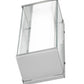 Meyda Lighting Quadrato 5" LED Polished Nickel Wall Sconce With Clear & Frosted Clear Shade Glass