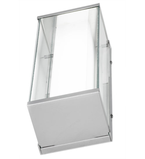 Meyda Lighting Quadrato 5" LED Polished Nickel Wall Sconce With Clear & Frosted Clear Shade Glass