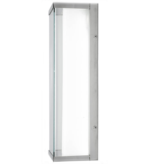 Meyda Lighting Quadrato 5" LED Polished Nickel Wall Sconce With Clear & Frosted Clear Shade Glass