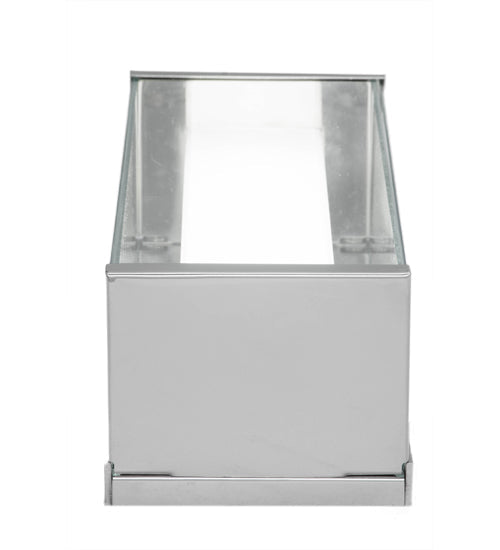 Meyda Lighting Quadrato 5" LED Polished Nickel Wall Sconce With Clear & Frosted Clear Shade Glass