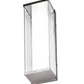 Meyda Lighting Quadrato 5" LED Polished Nickel Wall Sconce With Clear & Frosted Clear Shade Glass