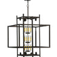 Meyda Lighting Quadrato 51" 12-Light Mahogany Bronze Uma Pendant Light With Clear Shade Glass
