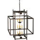 Meyda Lighting Quadrato 51" 12-Light Mahogany Bronze Uma Pendant Light With Clear Shade Glass