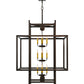 Meyda Lighting Quadrato 51" 12-Light Mahogany Bronze Uma Pendant Light With Clear Shade Glass