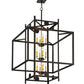 Meyda Lighting Quadrato 51" 12-Light Mahogany Bronze Uma Pendant Light With Clear Shade Glass