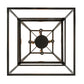 Meyda Lighting Quadrato 51" 12-Light Mahogany Bronze Uma Pendant Light With Clear Shade Glass