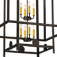 Meyda Lighting Quadrato 51" 12-Light Mahogany Bronze Uma Pendant Light With Clear Shade Glass