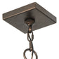 Meyda Lighting Quadrato 51" 12-Light Mahogany Bronze Uma Pendant Light With Clear Shade Glass