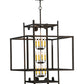 Meyda Lighting Quadrato 51" 12-Light Mahogany Bronze Uma Pendant Light With Clear Shade Glass