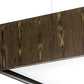 Meyda Lighting Quadrato 51" 4-Light Nickel & Faux Wood Grain Clemons Pendant Light With White Statuario Idalight Shade Glass