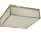 Meyda Lighting Quadrato 51" 4-Light Nickel Illusion Flush Mount Light With White Shade Glass