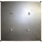 Meyda Lighting Quadrato 51" 4-Light Nickel Illusion Flush Mount Light With White Shade Glass