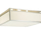 Meyda Lighting Quadrato 51" 4-Light Nickel Illusion Flush Mount Light With White Shade Glass