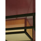 Meyda Lighting Quadrato 51" 4-Light Timeless Bronze Umador Semi-flush Mount Ceiling Light With Aubergine Organza Shade