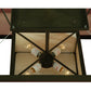 Meyda Lighting Quadrato 51" 4-Light Timeless Bronze Umador Semi-flush Mount Ceiling Light With Aubergine Organza Shade