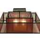 Meyda Lighting Quadrato 51" 4-Light Timeless Bronze Umador Semi-flush Mount Ceiling Light With Aubergine Organza Shade