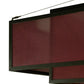 Meyda Lighting Quadrato 51" 4-Light Timeless Bronze Umador Semi-flush Mount Ceiling Light With Aubergine Organza Shade